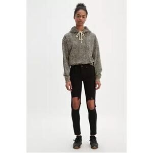 Levis Women's 721 High Rise Skinny Jeans in No Hard Feelings Black 26W X 30L $70